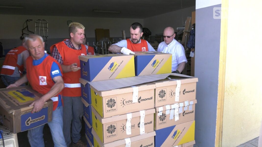 Paczka dla Ukrainy. Żywność, środki czystości i ubrania wyjechały z Caritas do Zaporoża na Ukrainie