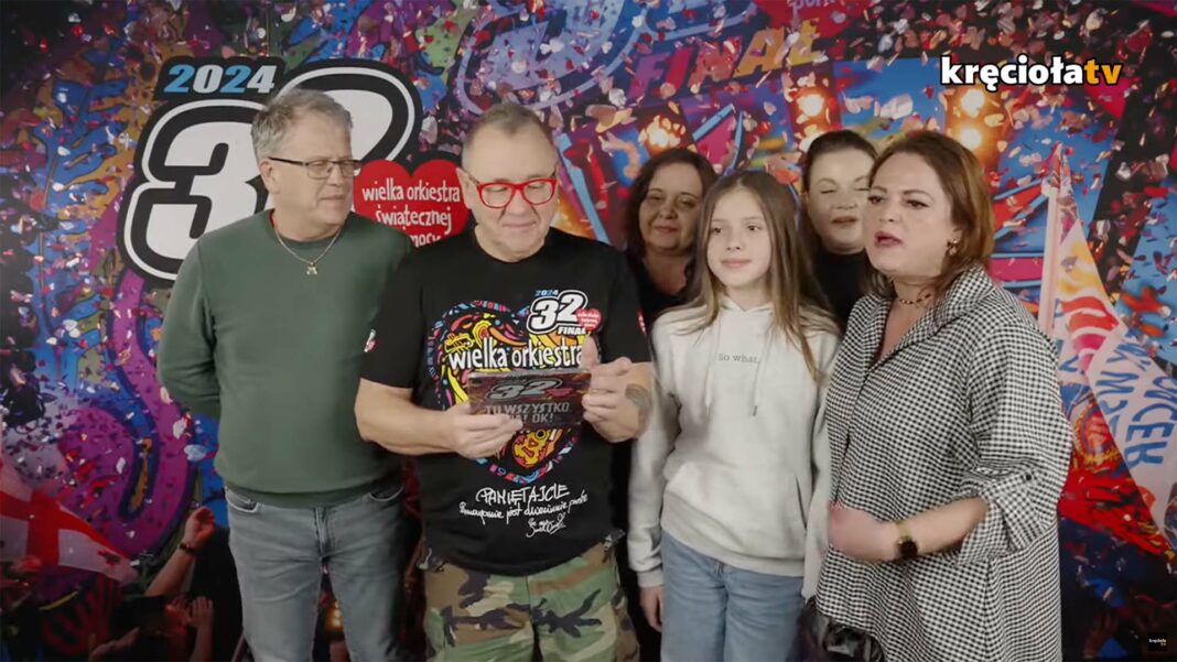 Opatowski Sztab WOŚP u Jurka Owsiaka. Przywieźli gadżety i nagrali film