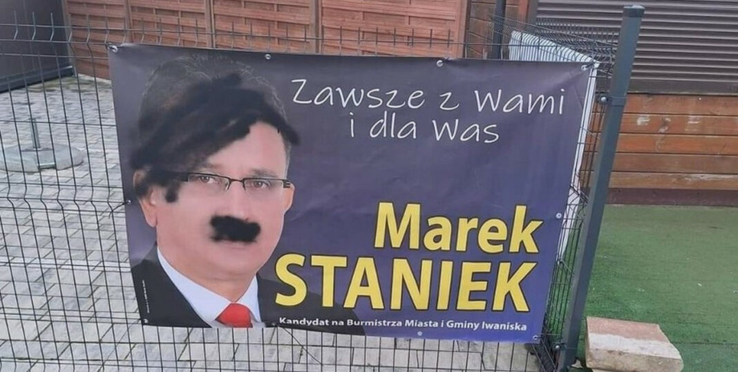 Zniszczyli banery wyborcze poniosą karę. Skuteczna policja