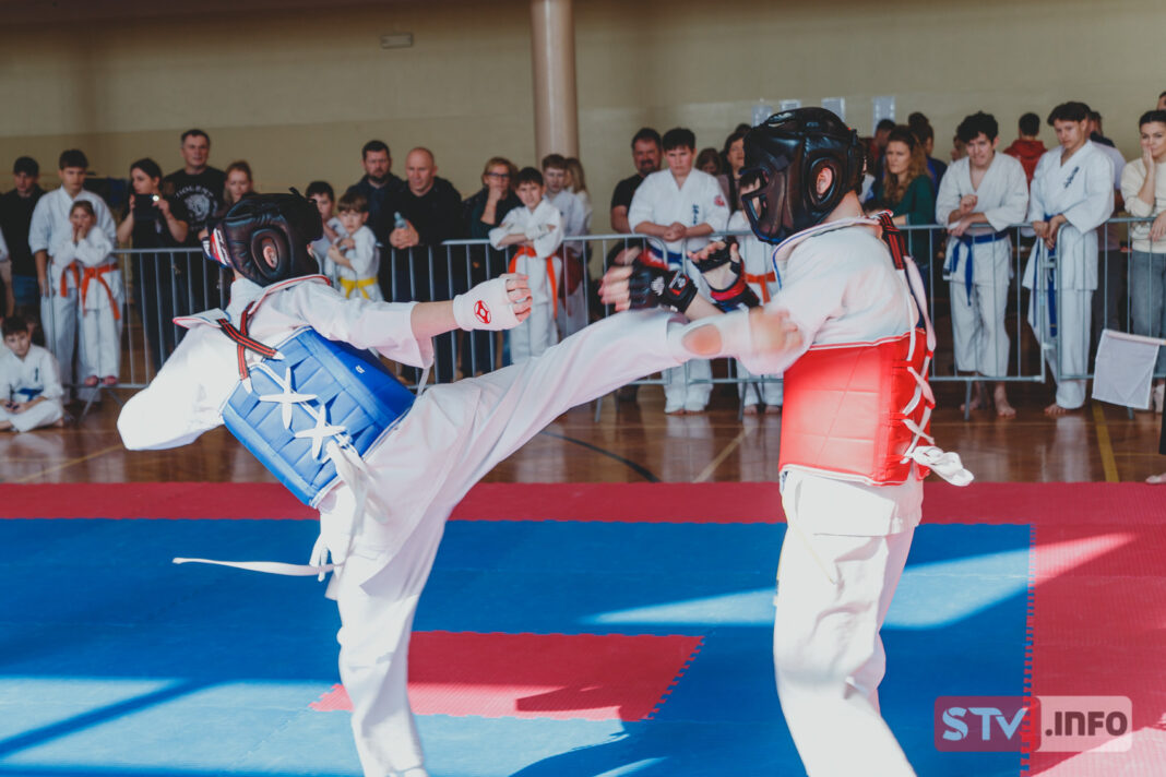 Karatecy rywalizowali w Samborcu. O medale i puchary wójta walczyło 110 zawodników