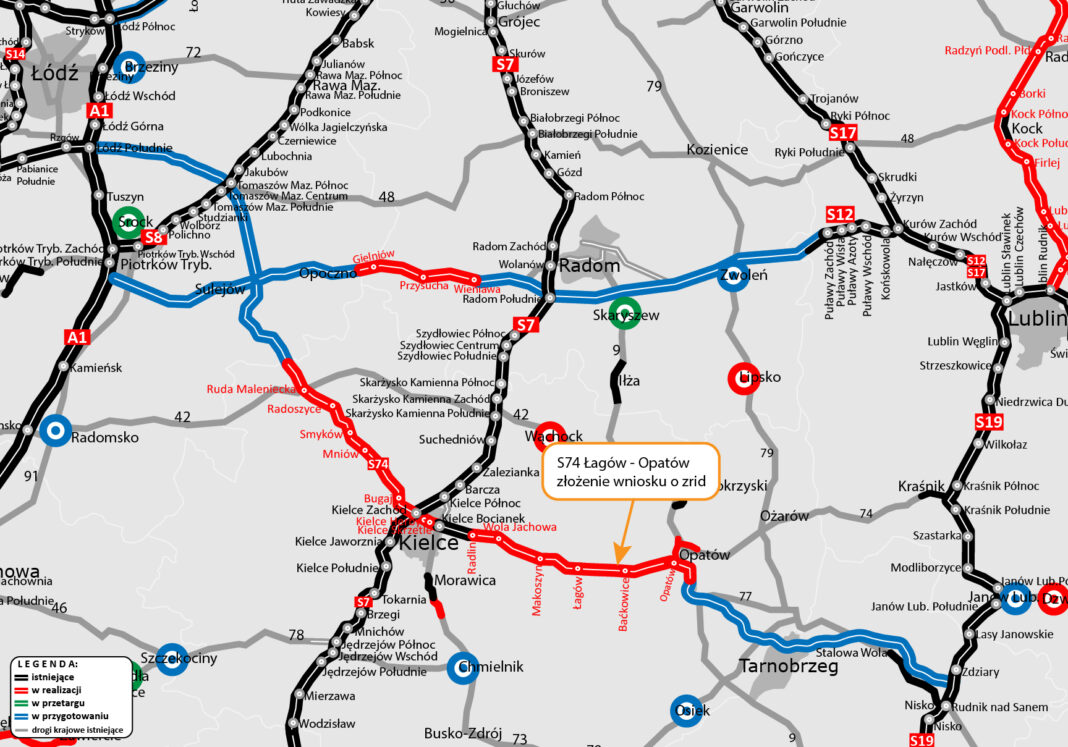 S74 z Łagowa do Opatowa coraz bliżej realizacji. GDDKiA złożyła wniosek o wydanie zezwolenia na budowę