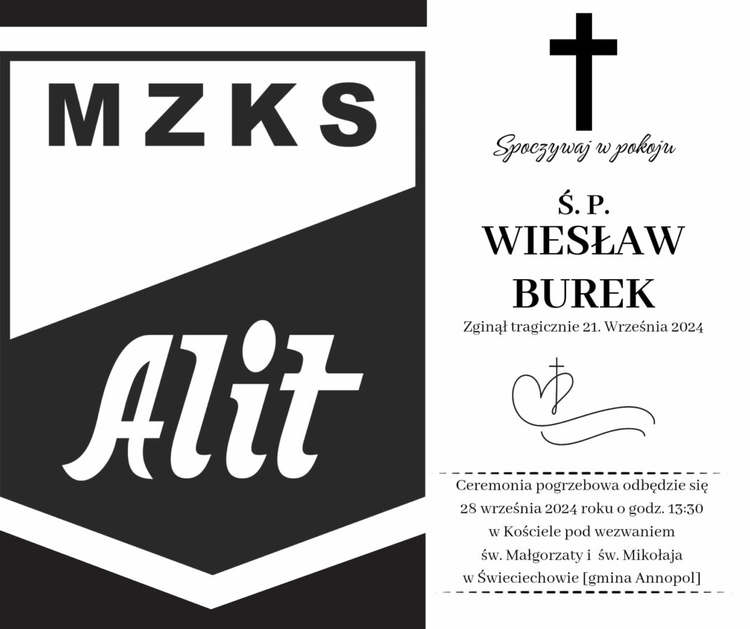 W sobotę pożegnamy Wiesława Burka, tragicznie zmarłego kierowcę drużyny Alitu Ożarów