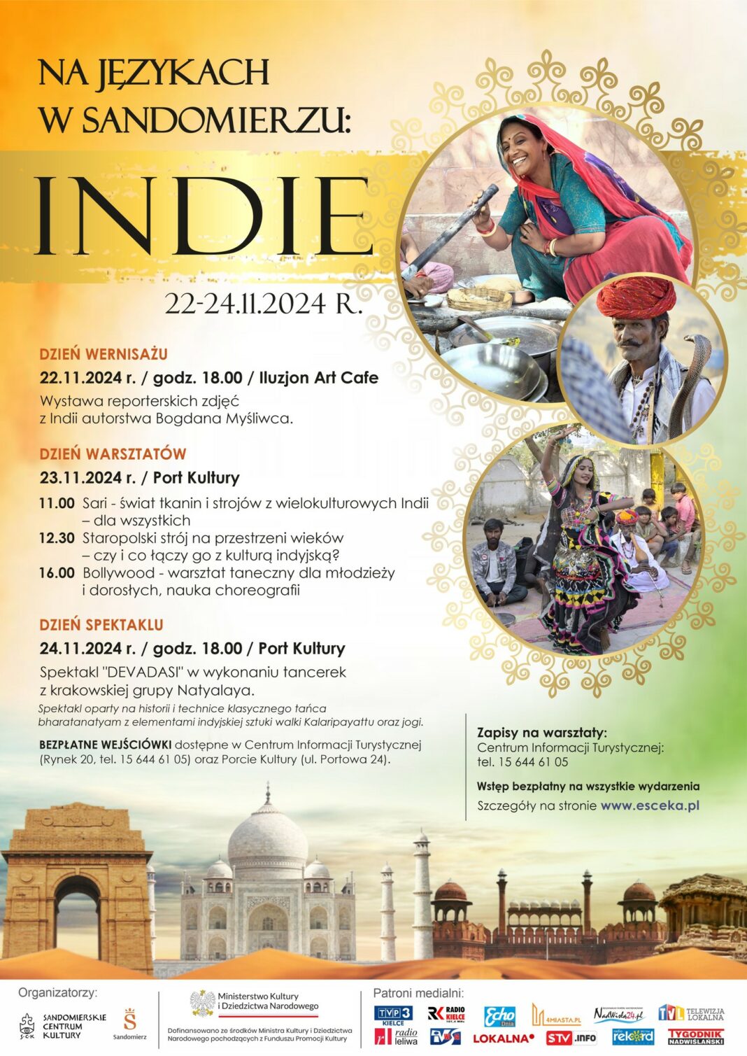 „Na językach w Sandomierzu: Indie”. SCK zaprasza na wernisaż i warsztaty