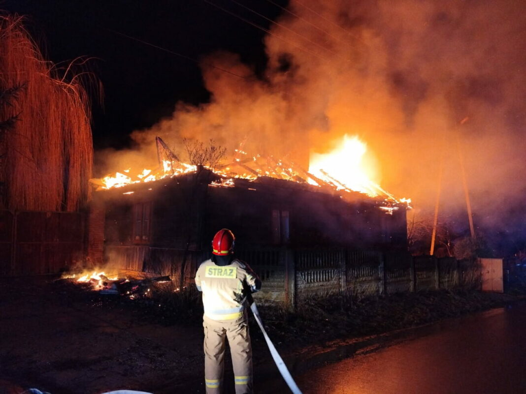 Pożar domu drewnianego w Chrapanowie