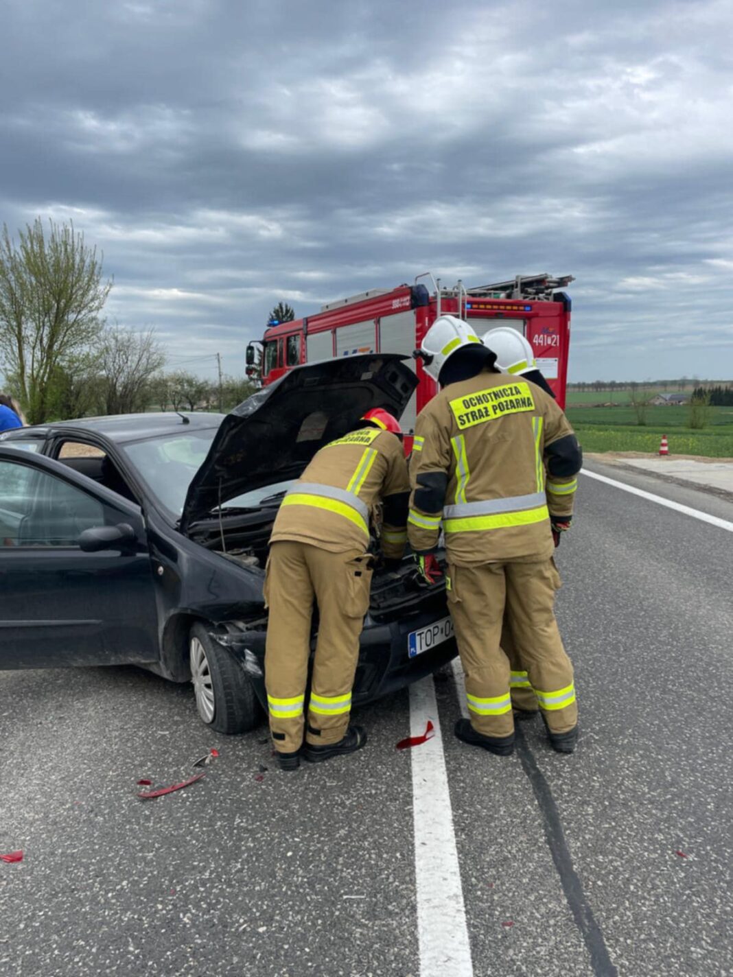 Kolizja na K-9 w Porudziu. Rozbite 3 samochody