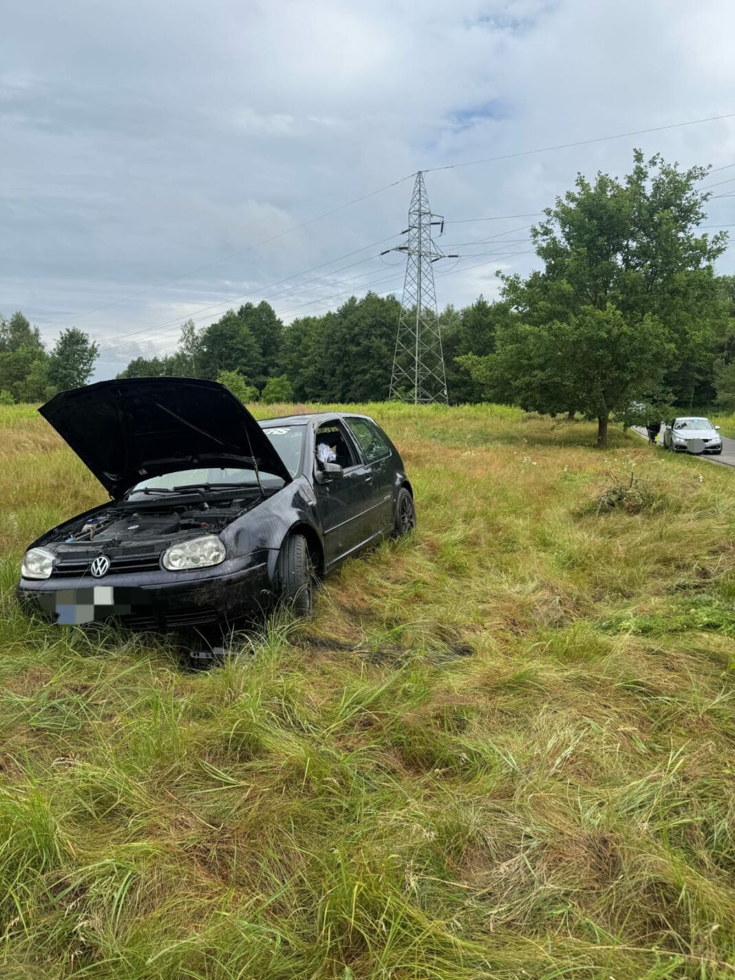 Dachowanie na ul. Kościuszki w Staszowie. 18-latek chciał uniknąć zderzenia ze zwierzęciem